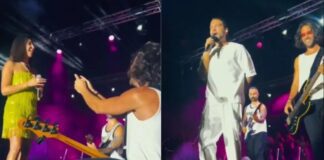 Η έκπληξη που έκαναν οι Μέλισσες στην Αναστασία κατά τη διάρκεια της συναυλίας τους. Αναστασία, Μέλισσες,Χρήστος Μάστορας,Κώστας Μαυρογένης,Θάνος Λαΐτσας